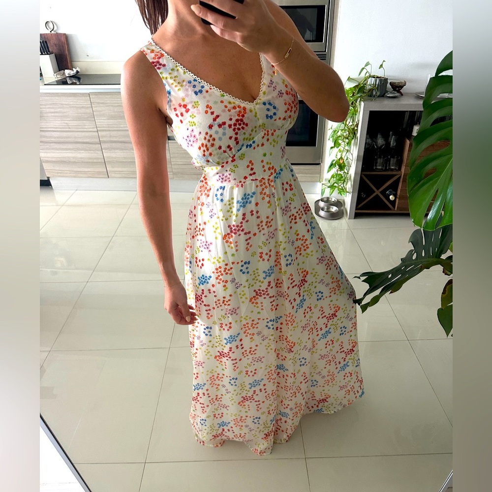 Nina Kaufman Size M Floral Maxi Dress